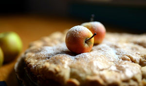 Hot Apple Pie with Bourbon Glaze